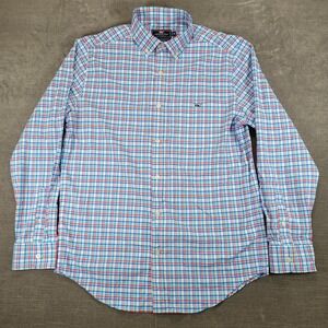 Vineyard Vines Performance Classic Fit Tucker Shirt Mens Medium Blue Plaid